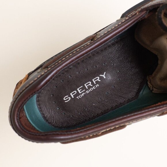 Sperry Top-Sider Mako 2 Eye Moc Amaretto Brown Boat Shoe Mens 10.5 - Picture 14 of 16